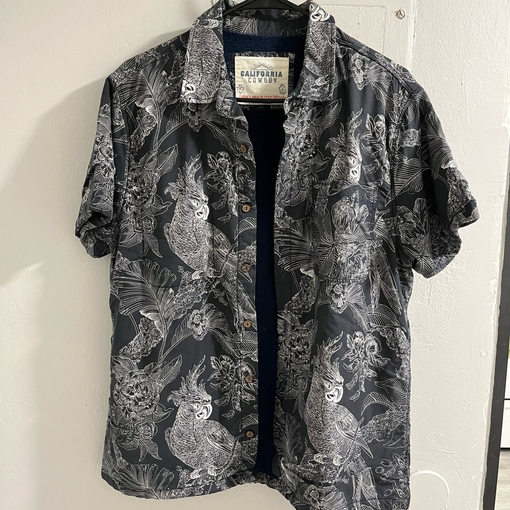 California Cowboy high water towel lined beer pocket button up
